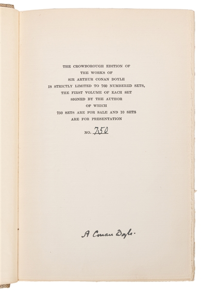  DOYLE, Arthur Conan (1859-1930). The Works of… Garden City,...