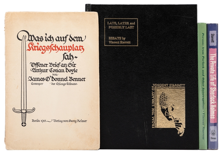  STARRETT, Vincent (1886-1974). A group of 4 books signed by...