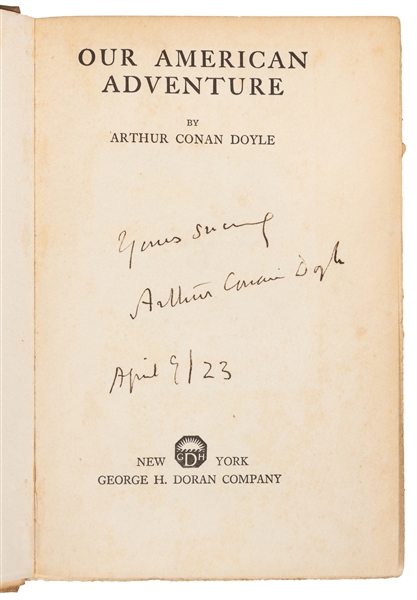  DOYLE, Arthur Conan (1859-1930). Our American Adventure. Ne...