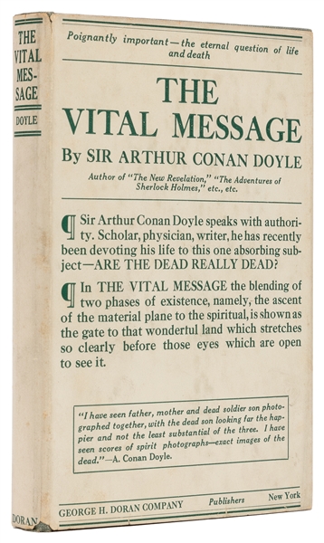  DOYLE, Arthur Conan (1859-1930). The Vital Message. New Yor...