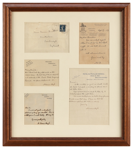  DOYLE, Arthur Conan (1859-1930). Autograph letter signed (“...