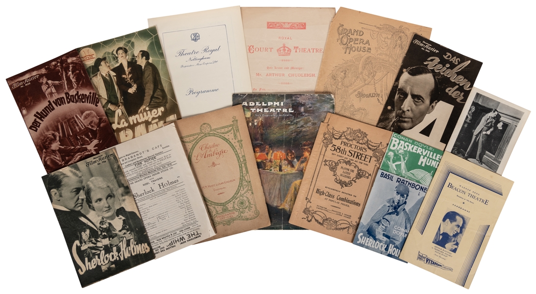  A collection of 25 rare Sherlock Holmes programs for stage ...