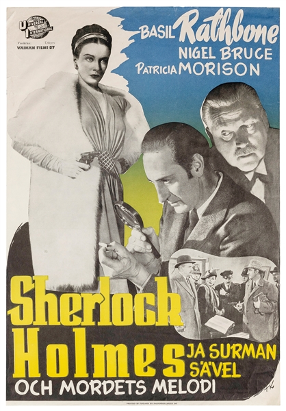  [FILM POSTER]. Sherlock Holmes och Mordets Melodi. [Finland...