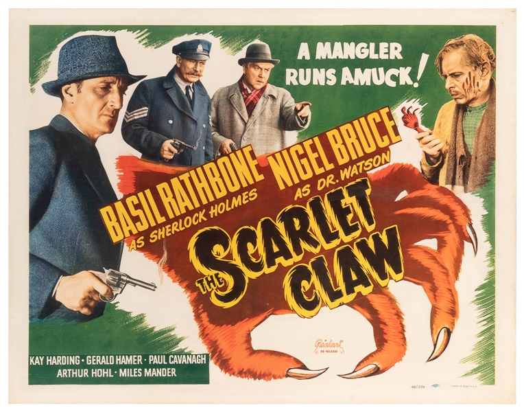  [FILM POSTER]. The Scarlet Claw. [U. S. A.]: A Realart Re-R...