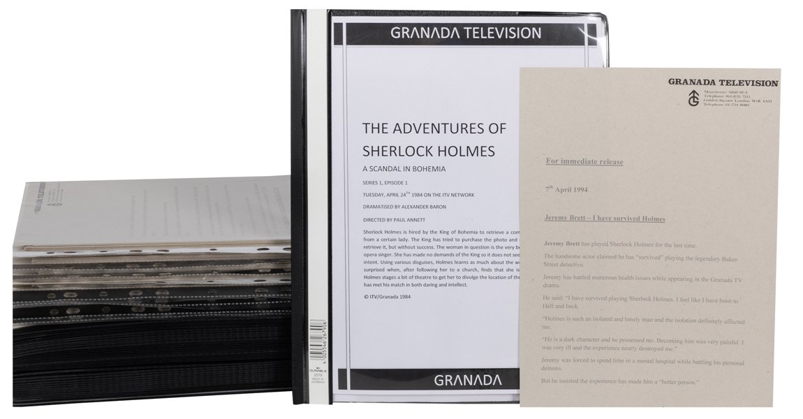  [GRANADA TELEVISION]. A group of nearly 80 press releases, ...