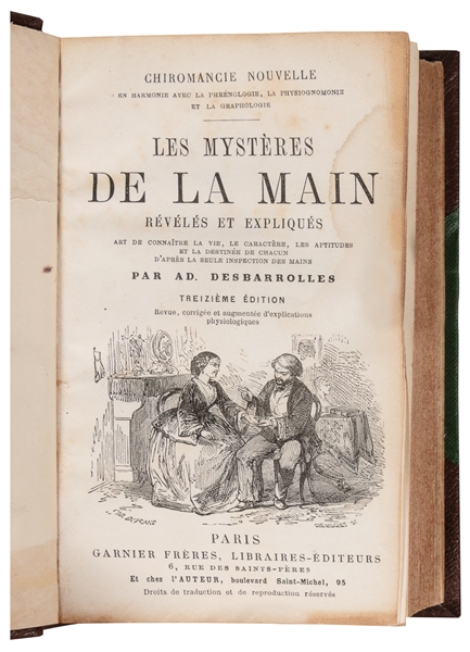  [PALMISTRY]. DESBARROLLES, (Adolphe). Les Mysteres de la Ma...