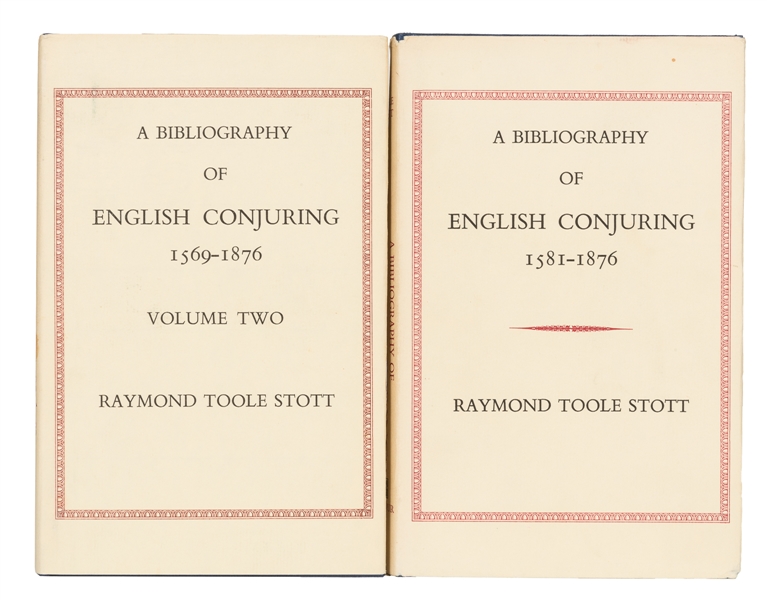  TOOLE STOTT, Raymond. A Bibliography of English Conjuring, ...