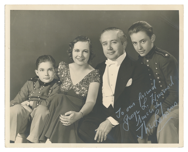  LARSEN FAMILY. Two Photographs of the Larsen Family of Magi...