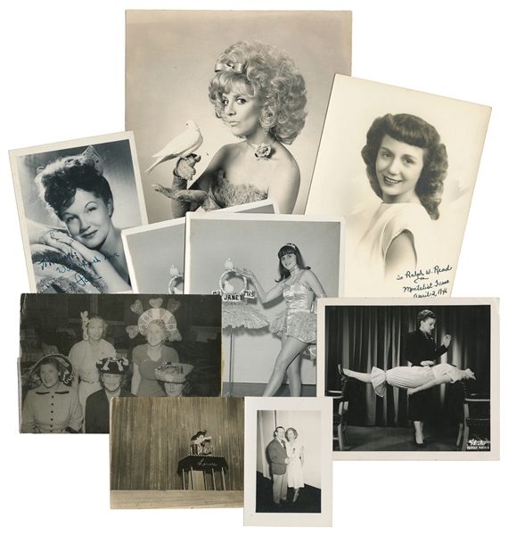  [PHOTOGRAPHS]. Vintage Photographs of Female Magicians. Eig...