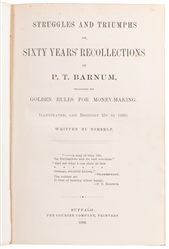  BARNUM, P.T. (1810 – 91). Struggles and Triumphs or, Sixty ...