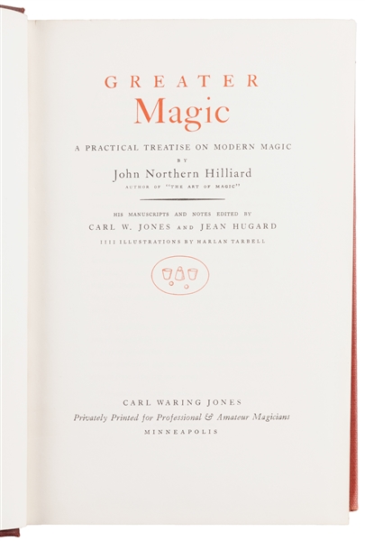  HILLIARD, JOHN NORTHERN (1872 – 1935). Greater Magic. [Expu...