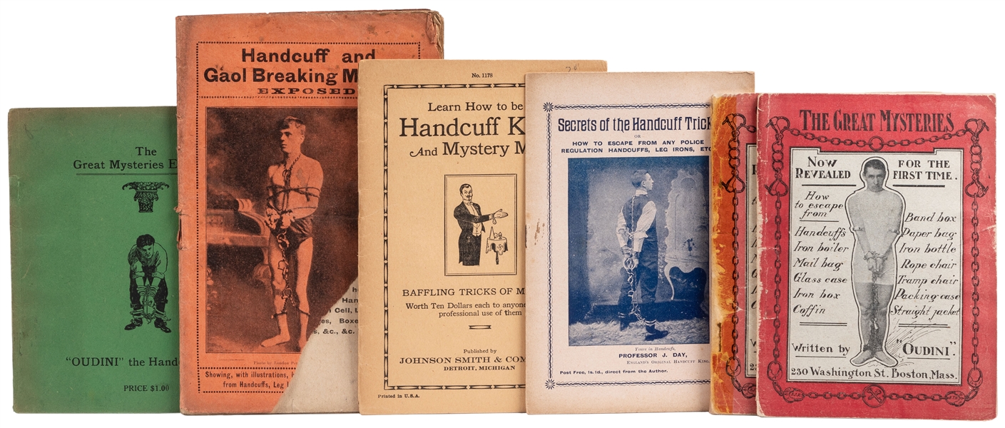  [HOUDINI IMITATORS]. Group of 6 pitch books and booklets. V...