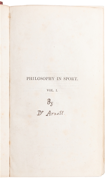  [PARIS, John Ayrton (1785-1856)]. Philosophy in Sport Made ...