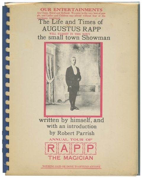  RAPP, Augustus (1871 – 1961). The Life and Times of Augustu...