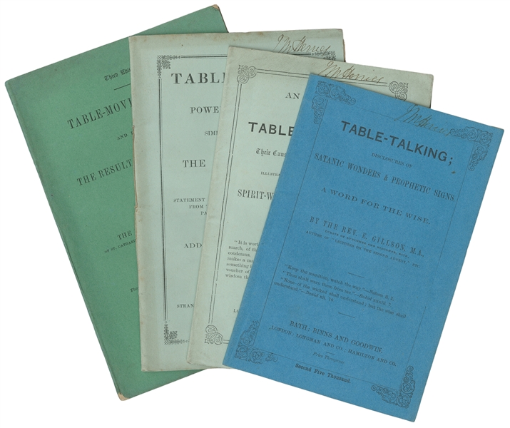  [SPIRITUALISM]. Four Early Works on the Table Tipping Contr...