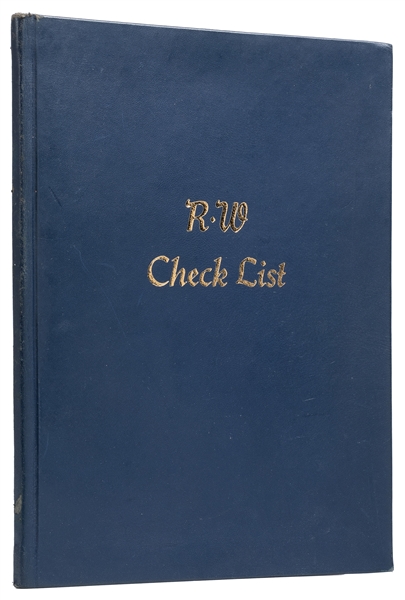  WINDER, Roland (d. 1970). Check List of the Older Books on ...