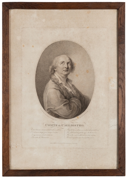  [CAGLIOSTRO]. MARCUARD, R.S. (d. 1788) Comte de Cagliostro....