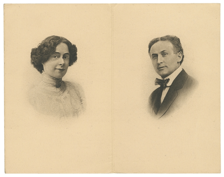  HOUDINI (Erik Weisz, 1874 – 1926). Mr. and Mrs. Houdini Gre...