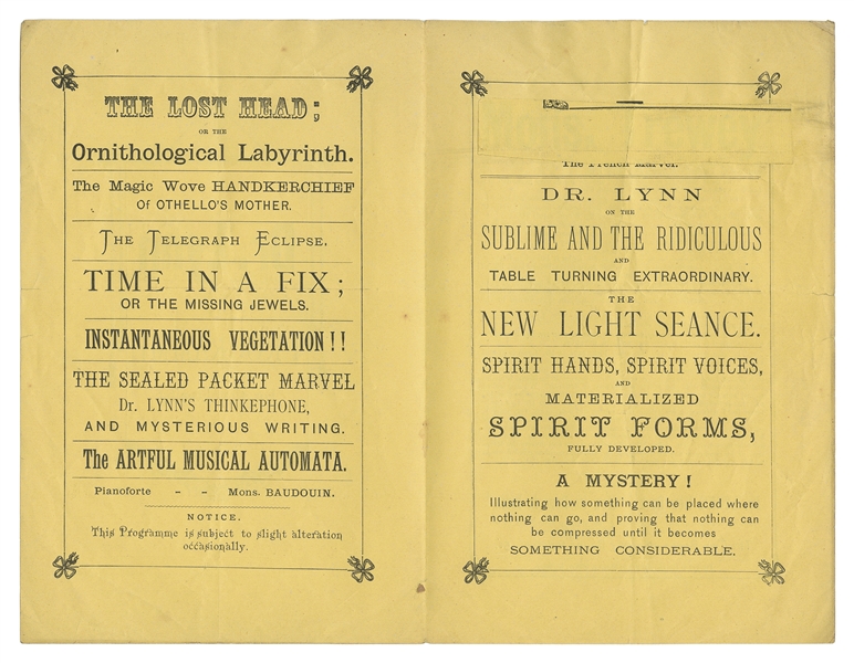  LYNN, Dr. H.S. (J.W. Simmons, 1836 - 99). Dr. Lynn Evening ...