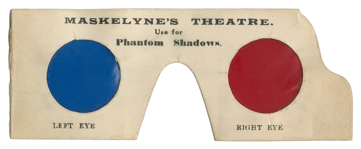 [MASKELYNE]. Phantom Shadows 3-D Glasses. [London, 1929]. 