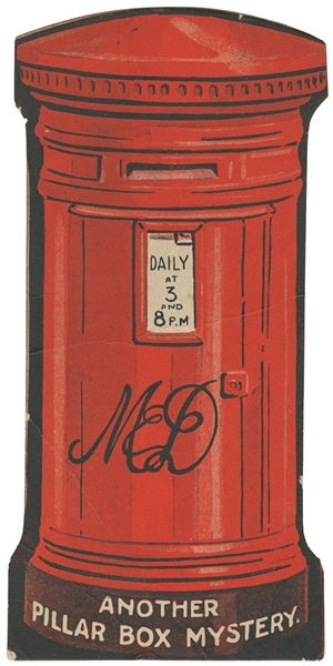  MASKELYNE & DEVANT. Die-Cut “Pillar Box Mystery” Handbill. ...