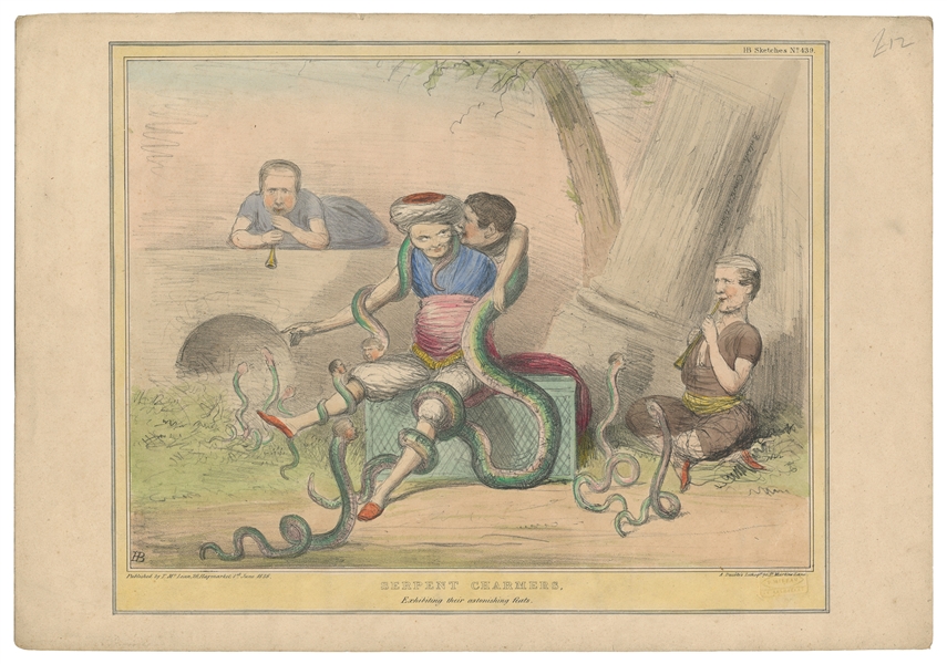  [SNAKE CHARMERS]. DOYLE, John (1797 - 1868). Serpent Charme...