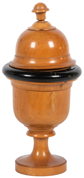  Millet Vase. European, ca. 1890. Handsome boxwood vase from...