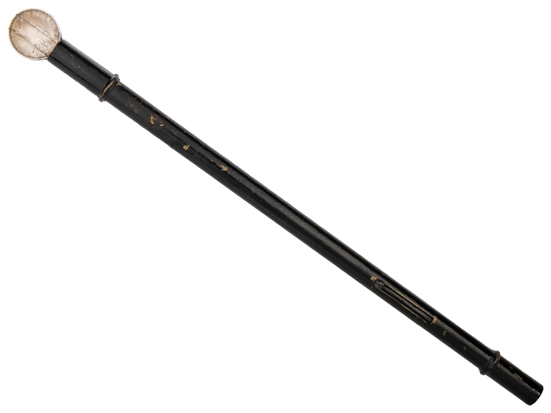  Coin Wand. London: J. Bland [?], ca. 1890. Black metal wand...