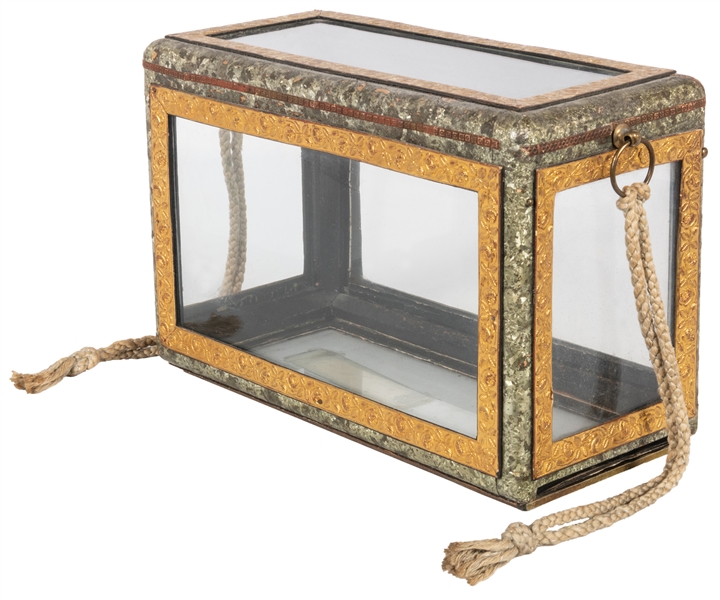  Crystal Coin Casket. British, ca. 1880. A stage effect mode...