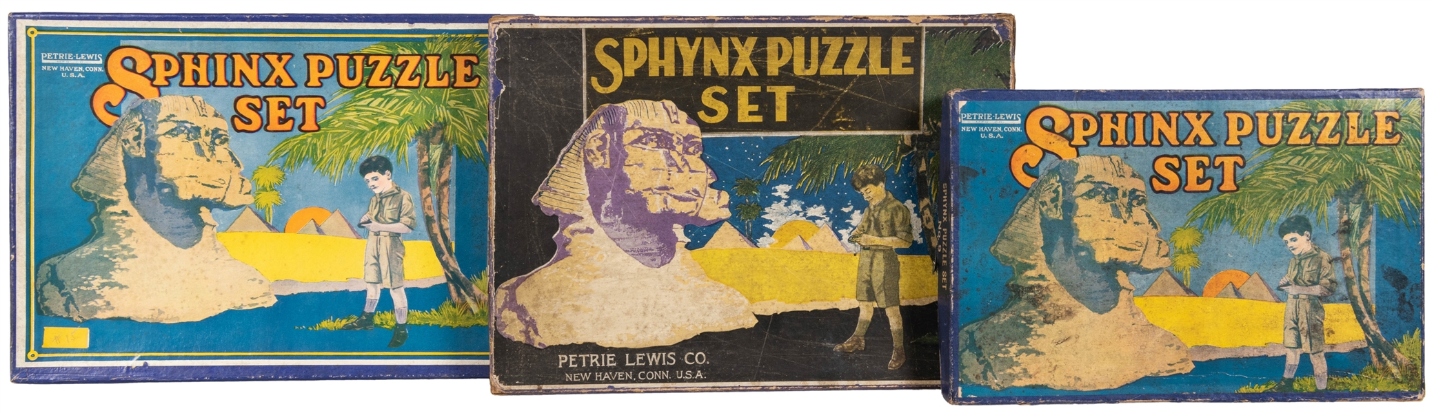  Three Sphinx Puzzle Sets. New Haven: Petrie & Lewis (P&L), ...