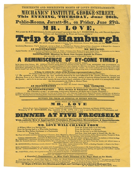  LOVE, William Edward (1806 – 67). Three Ventriloquism Broad...