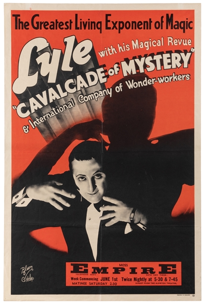  LYLE, Cecil (Cecil Cohen, 1889 – 1955). Lyle with his Magic...