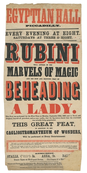  RUBINI (Philip Prentice Anderson, 1844–1920 [?]). Rubini. B...