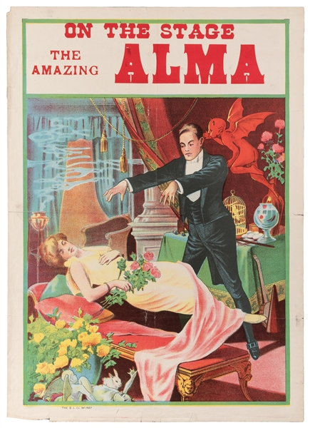  [STOCK POSTER]. The Amazing Alma Levitation Stock Poster. [...