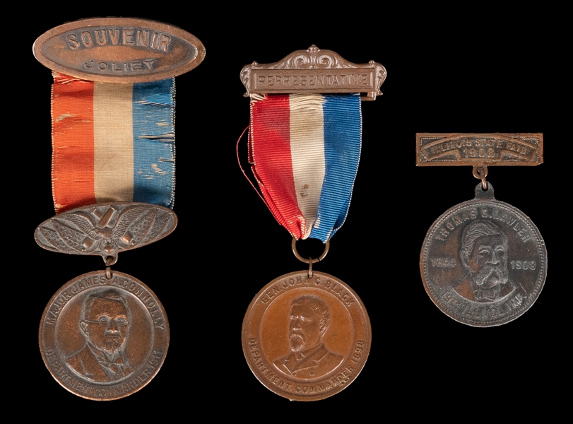  [CIVIL WAR]. A Trio of Civil War Encampment Medals. [Illino...