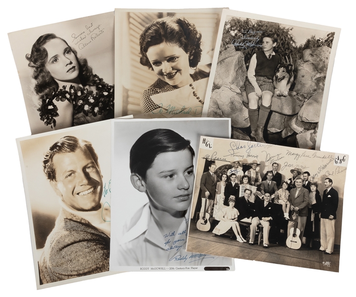  [HOLLYWOOD]. Group of Six Signed Photos of Hollywood Perfor...