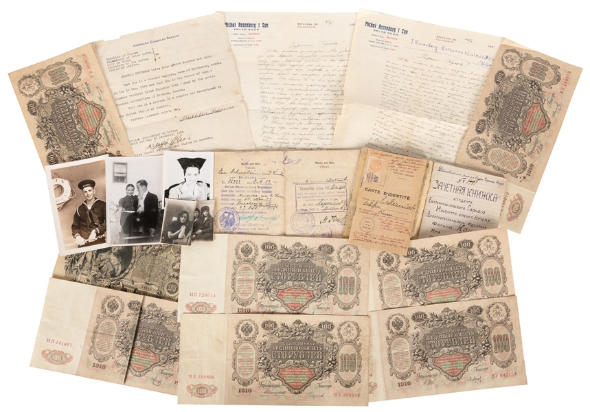  [JUDAICA]. Group of Nearly 20 Items Related to Emigration f...