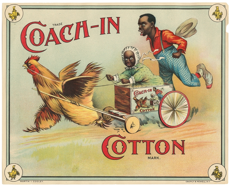  [LITHOGRAPHY]. [AFRICAN-AMERICANA]. “Coach-In Cotton” Cotto...