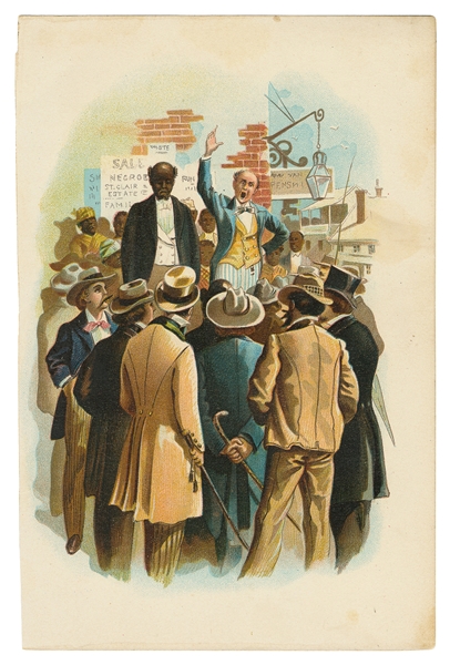  [LITHOGRAPHY]. [AFRICAN-AMERICANA]. Color Lithograph Depict...