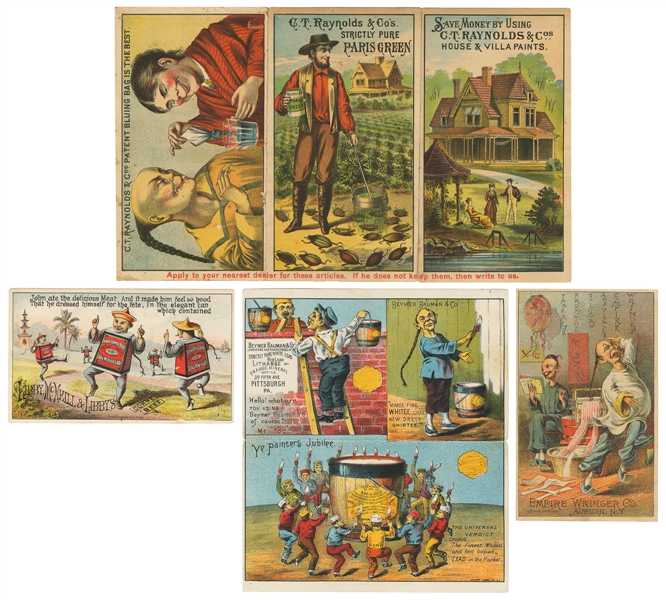  [LITHOGRAPHY]. [ASIAN-AMERICANA]. Group of Four Trade Cards...