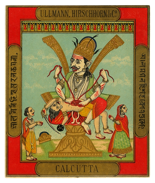  [LITHOGRAPHY]. [INDIA]. Ullmann, Hirschhorn & Co. Label. Ca...