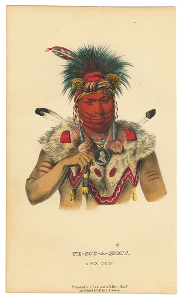  [LITHOGRAPHY]. [NATIVE AMERICANS]. Group of Five Hand-Color...