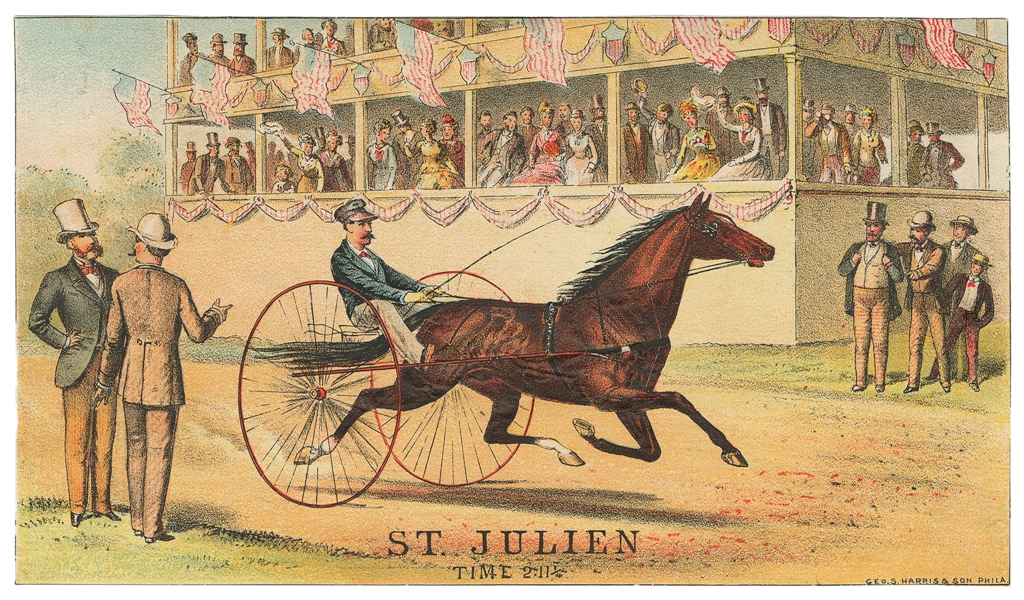  [LITHOGRAPHY]. [TOBACCO]. “St. Julien Time 2:11 ¼ ”. Cigar ...