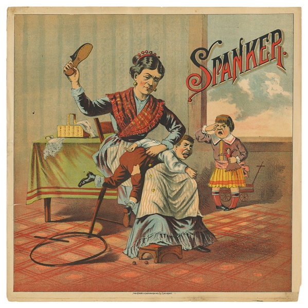  [LITHOGRAPHY]. [TOBACCO]. “Spanker” Tobacco Crate Label. Ci...