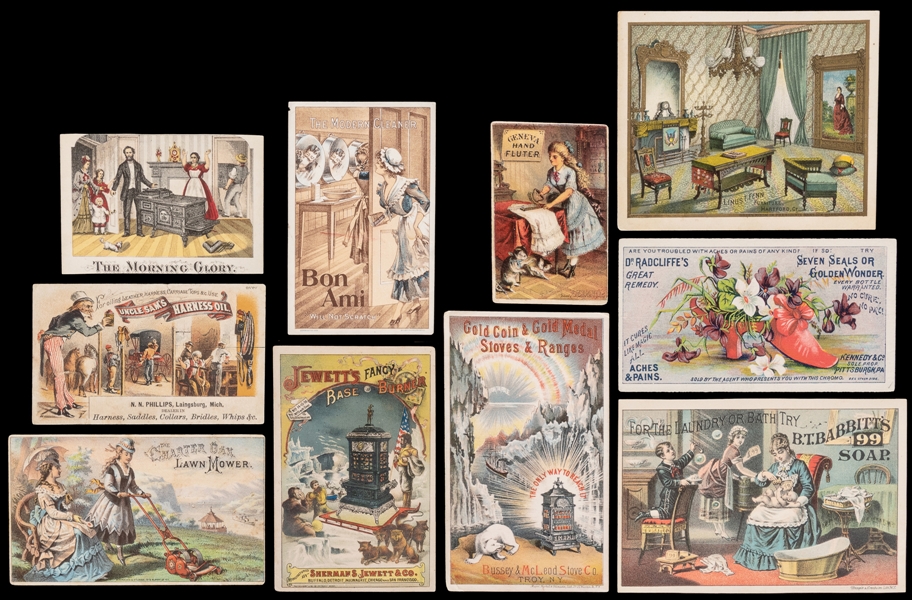  [LITHOGRAPHY]. Group of 41 Trade Cards for American Domesti...