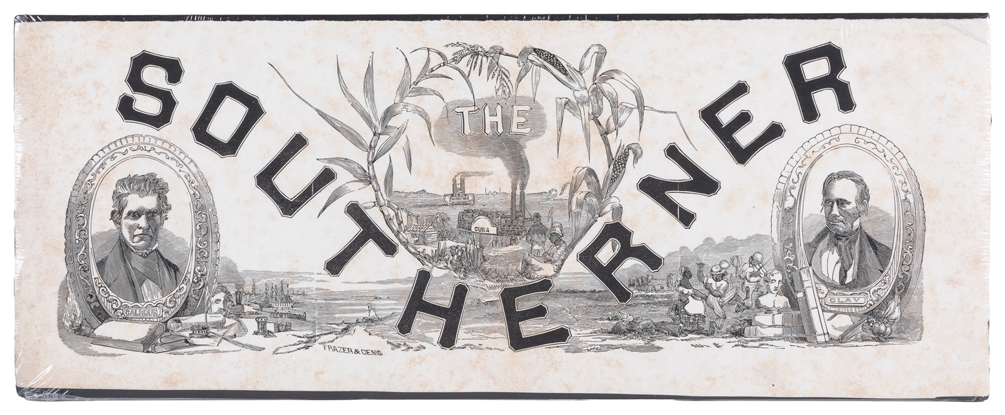  [LITHOGRAPHY]. Lithographed Proof for the Masthead of a Ser...