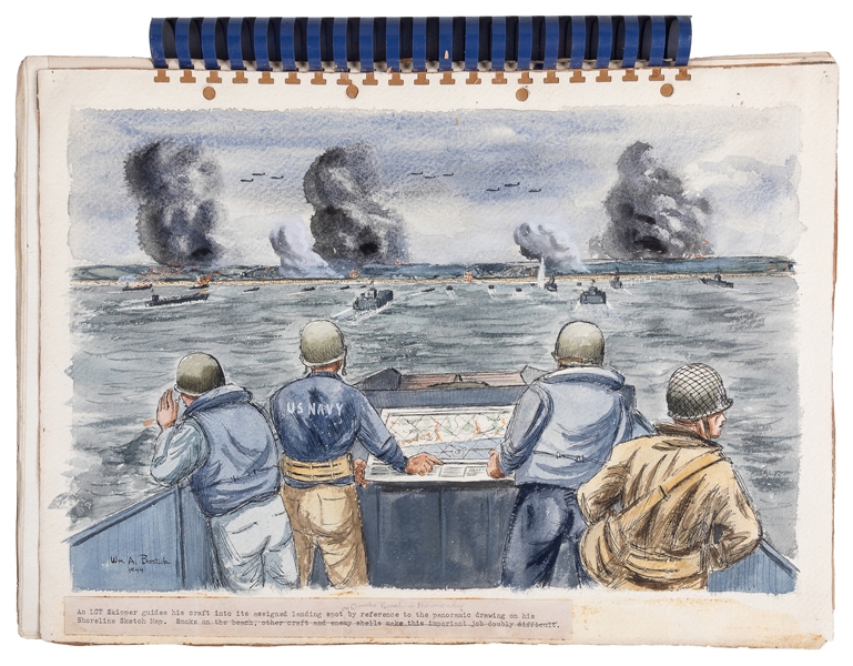  [ORIGINAL ARTWORK]. [WORLD WAR II]. BOSTICK, William A., Lt...