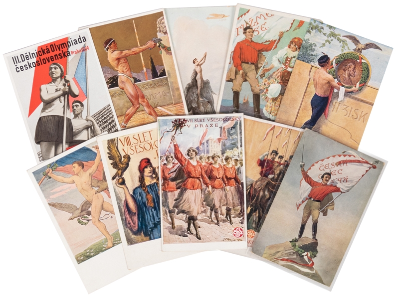  [POSTCARDS] Twenty-nine Czech Postcards, including Mucha. V...