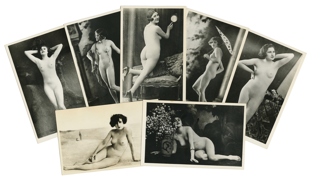  [POSTCARDS]. [FEMALE NUDES] A Collection of 11 Vintage Nude...