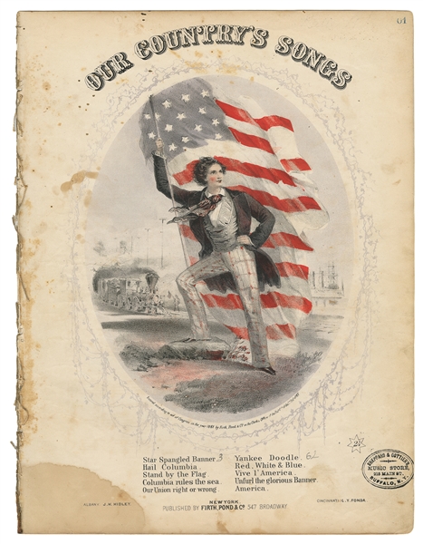  [SHEET MUSIC]. [CIVIL WAR]. Group of Seven Patriotic Civil ...